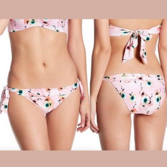 NEW Seafolly Cabana Rose Hipster Tie Side Bikini Bottom [SZ 4‎ US ] - Picture 2 of 11